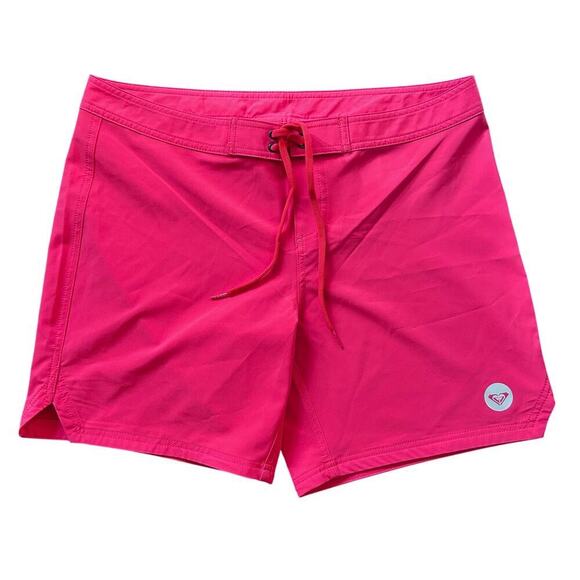 Roxy To Dye 7" Boardshort Swim Bottoms Women’s Large Red Surfer Beachy Lace Up - Picture 9 of 9